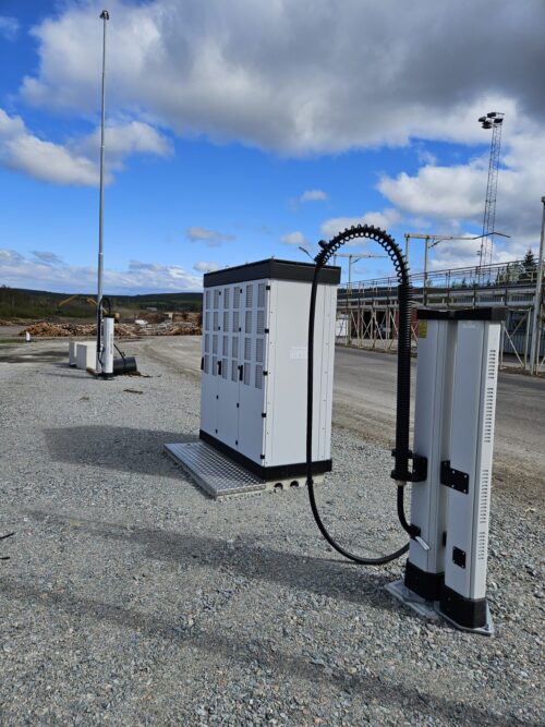 Hurtiglader for store biler.