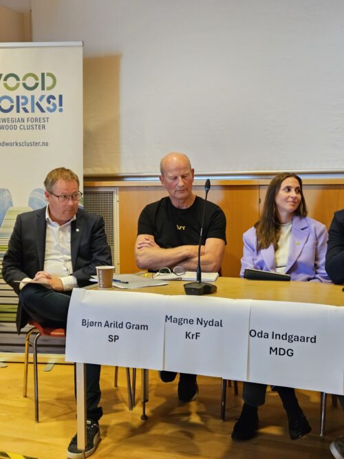 Folk i et debattpanel.