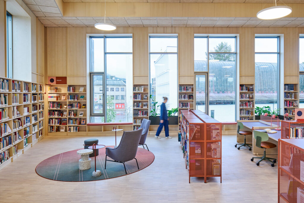 Steinkjer bibliotek, interiør.