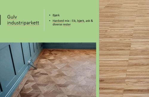Gulv i lauvtre.