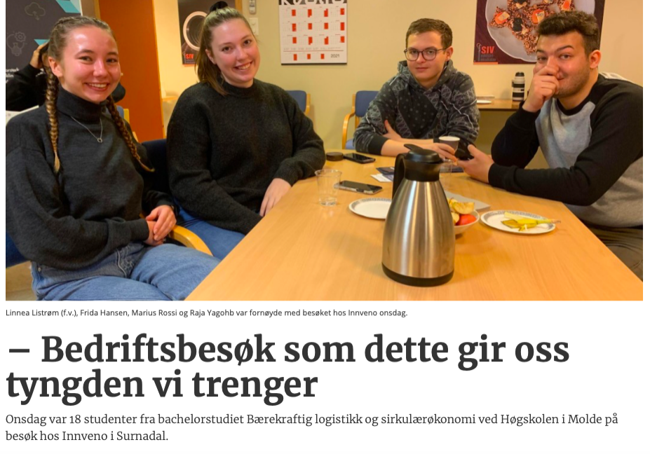 Magne Løfaldli foreleste også om WoodWorks! Cluster for elevene. Der er han innleid prosjektleder, med fokus på sirkulærøkonomi, digitale modeller og effektive verdikjeder.